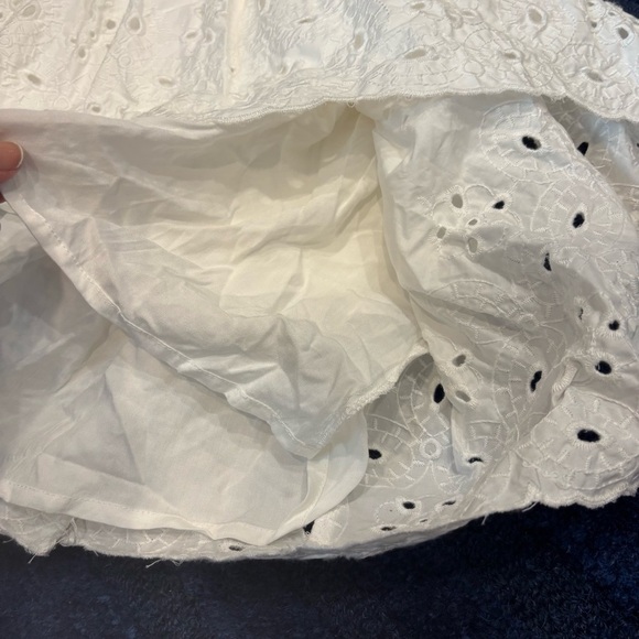 En Saison Anthro Juliet Puff Sleeve Eyelet Ruffle Big Bow Cutout Peasant Dress - Picture 11 of 11